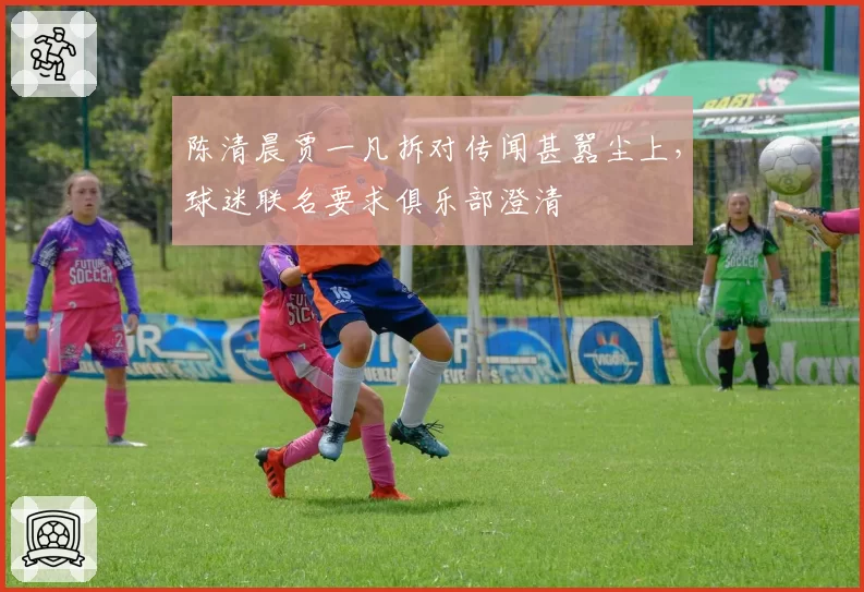 陈清晨贾一凡拆对传闻甚嚣尘上，球迷联名要求俱乐部澄清